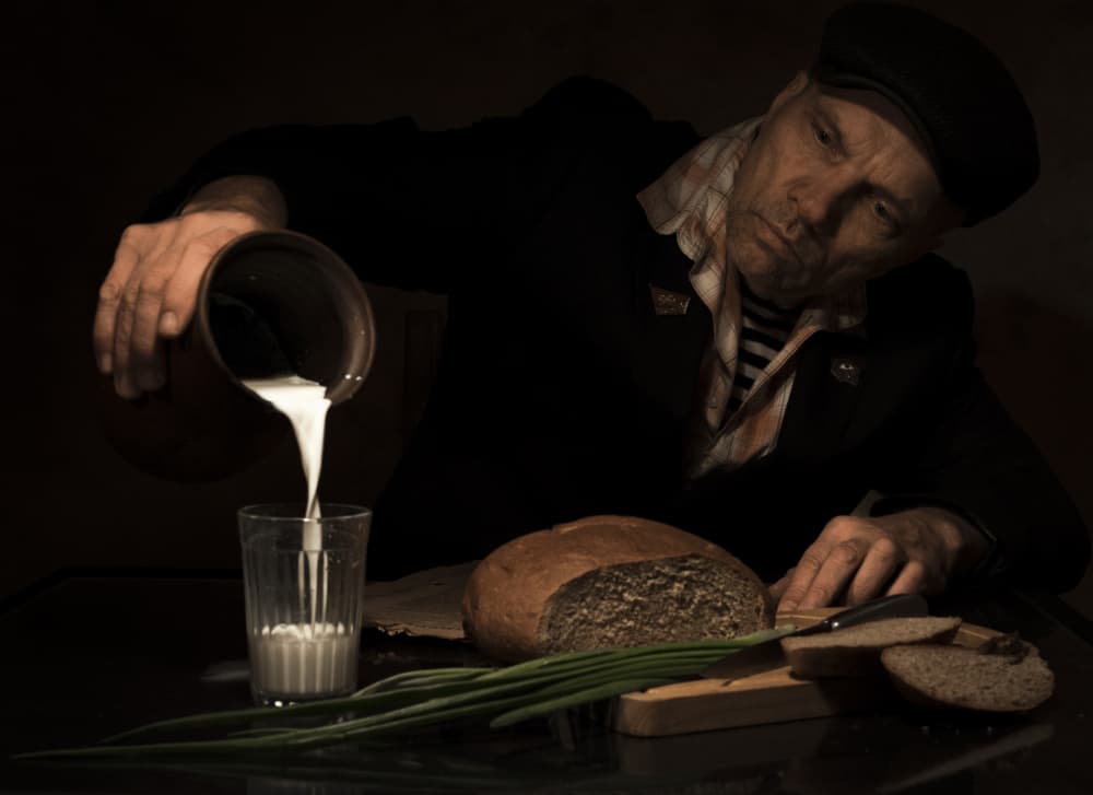 Humble Meal and Milk by Viktor Cherkasov — canvas wall art