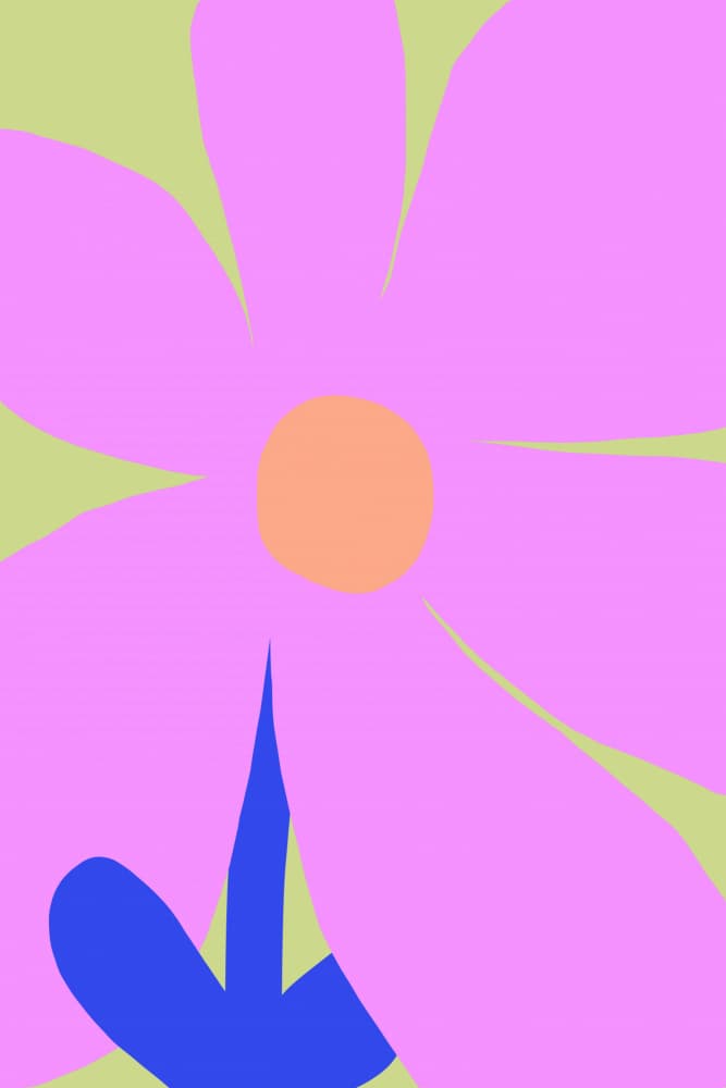 Vibrant Pink Bloom by Treechild — canvas wall art