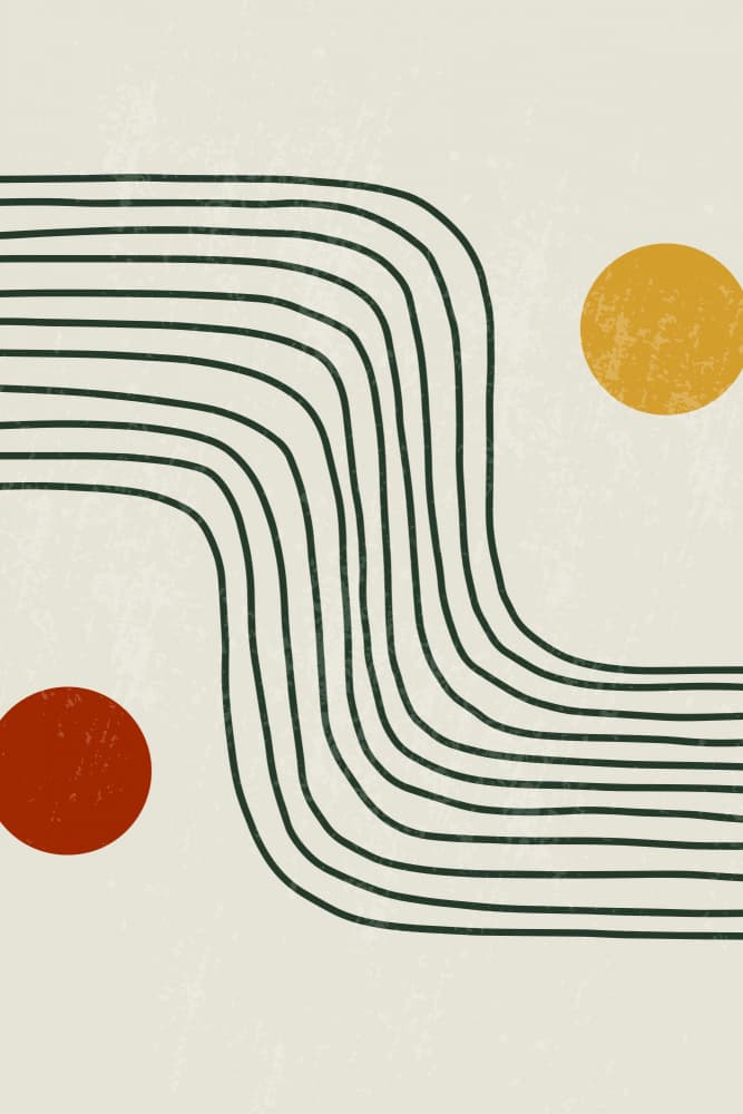 Abstract Curves and Circles by jay stanley — canvas wall art