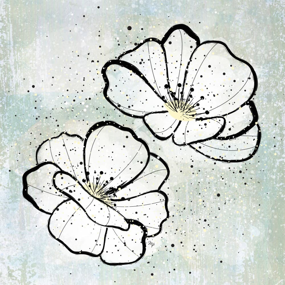 Delicate Speckled Blooms by Martina — canvas wall art