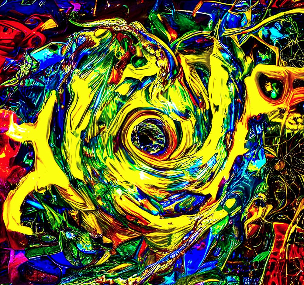 Vibrant Yellow Swirl by mnemonixART — canvas wall art