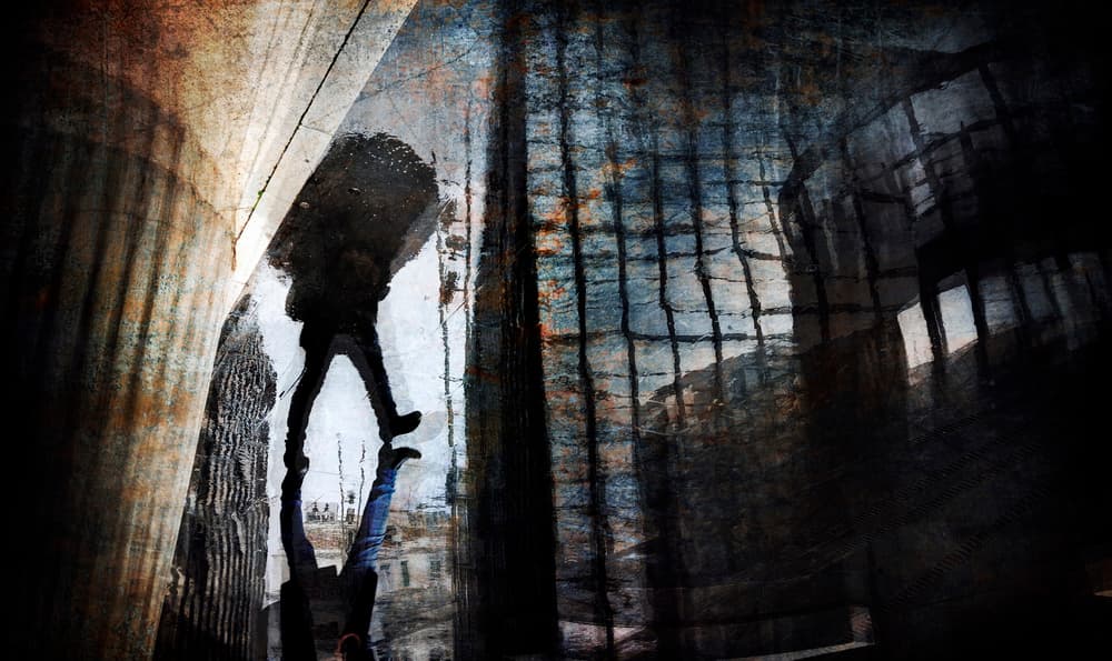 Rainy City Reflection by Antonio Grambone — canvas wall art