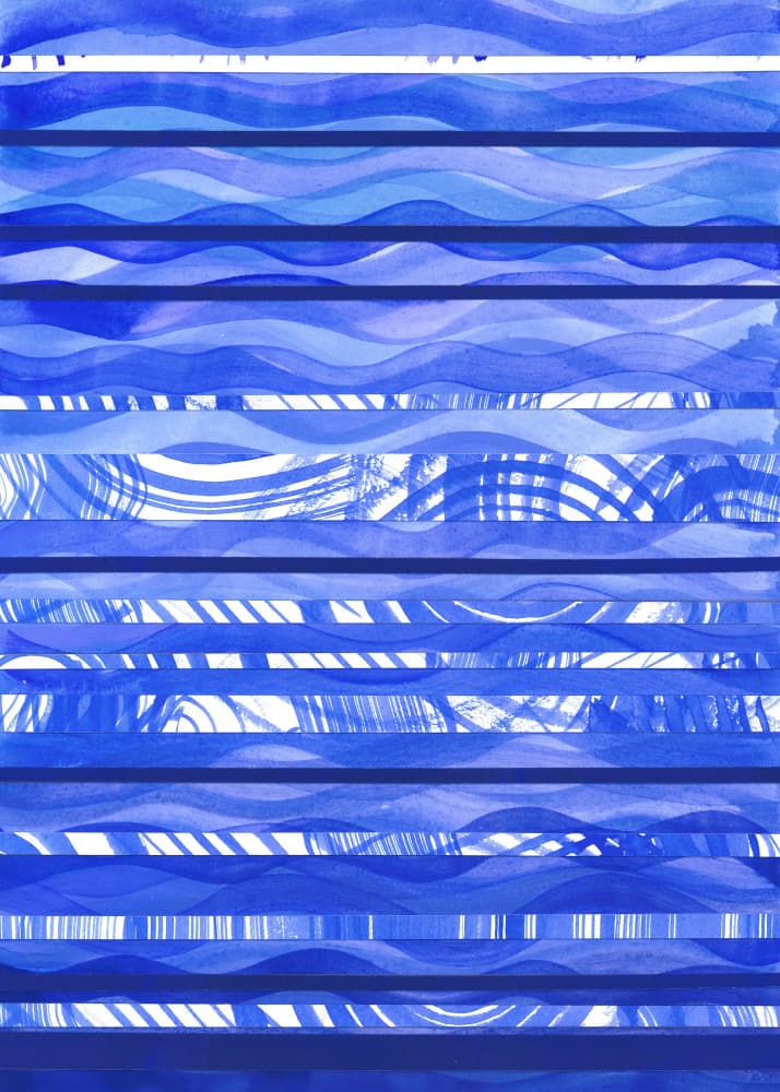 Waves and Stripes by Isabelle Brent — canvas wall art