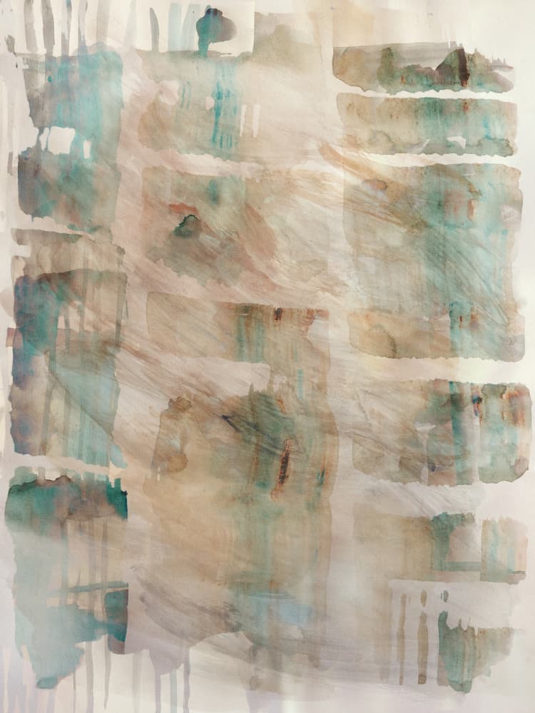 Soft Teal Brown Abstract by Gemma Bardot — canvas wall art