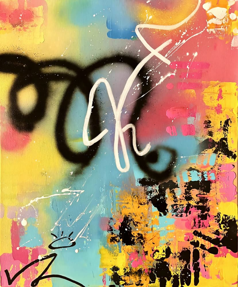 Colorful Abstract Graffiti by Kajsa Bergström — canvas wall art