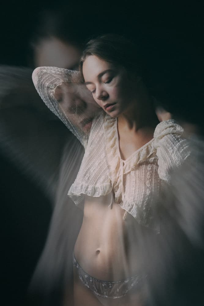 Dreamy Portrait in Lace by Ruth Franke — canvas wall art