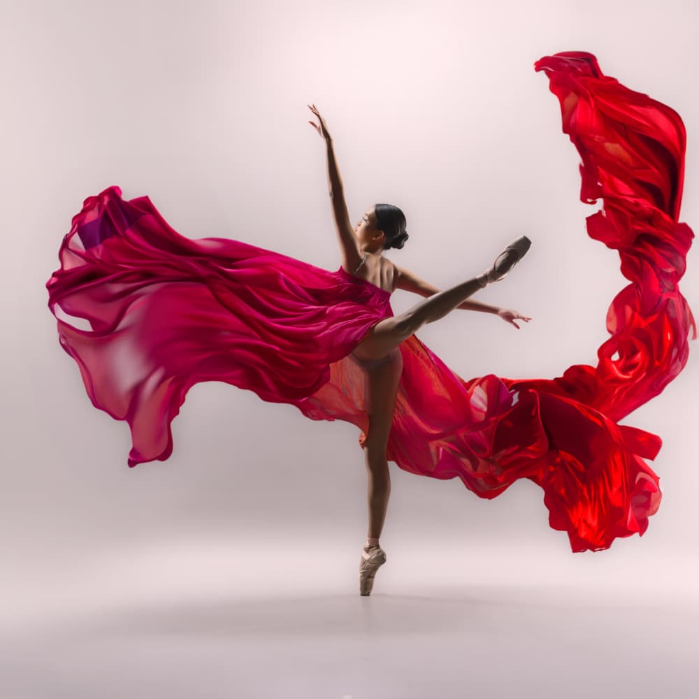 Elegant Red Ballet by Lisdiyanto Suhardjo — canvas wall art