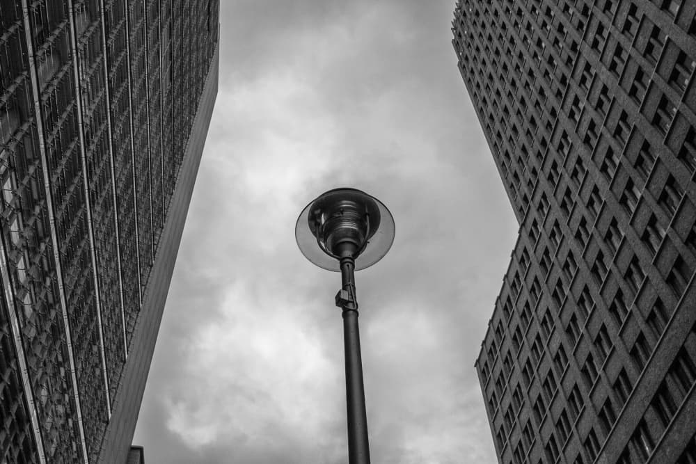 Urban Towers Light by Michelle Degryse — canvas wall art
