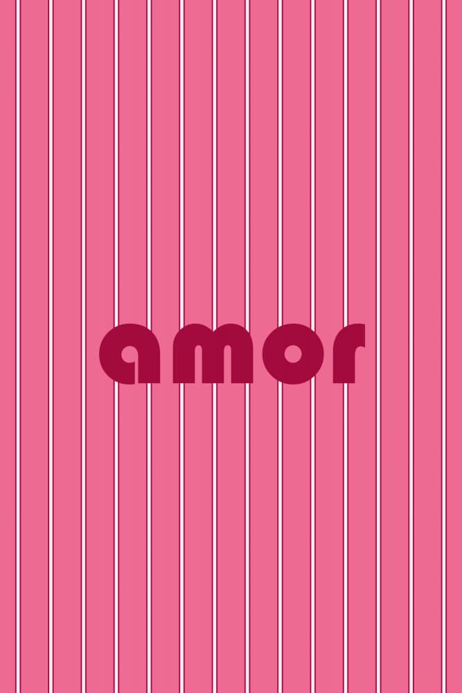 Amor Pink Stripes by Karen Menzenbach — canvas wall art
