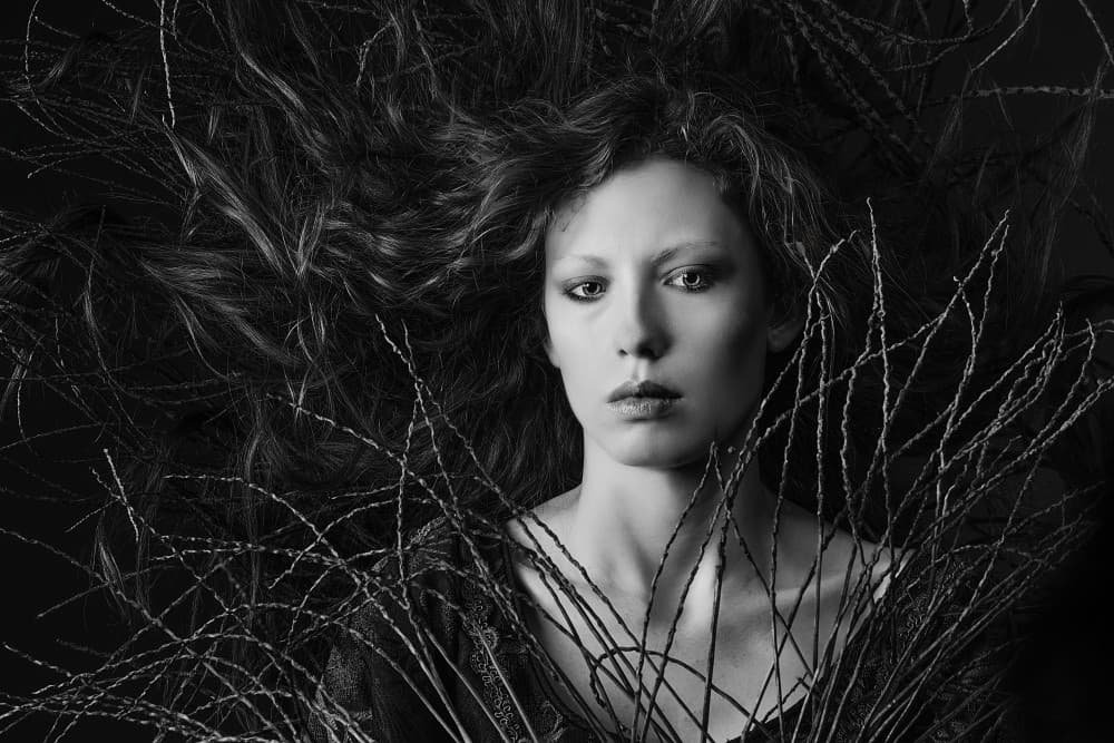 Dark Ethereal Gaze by Joan Gil Raga — canvas wall art