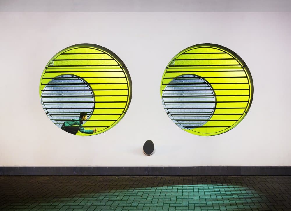 Dynamic Yellow Eyes by Michael Allmaier — canvas wall art