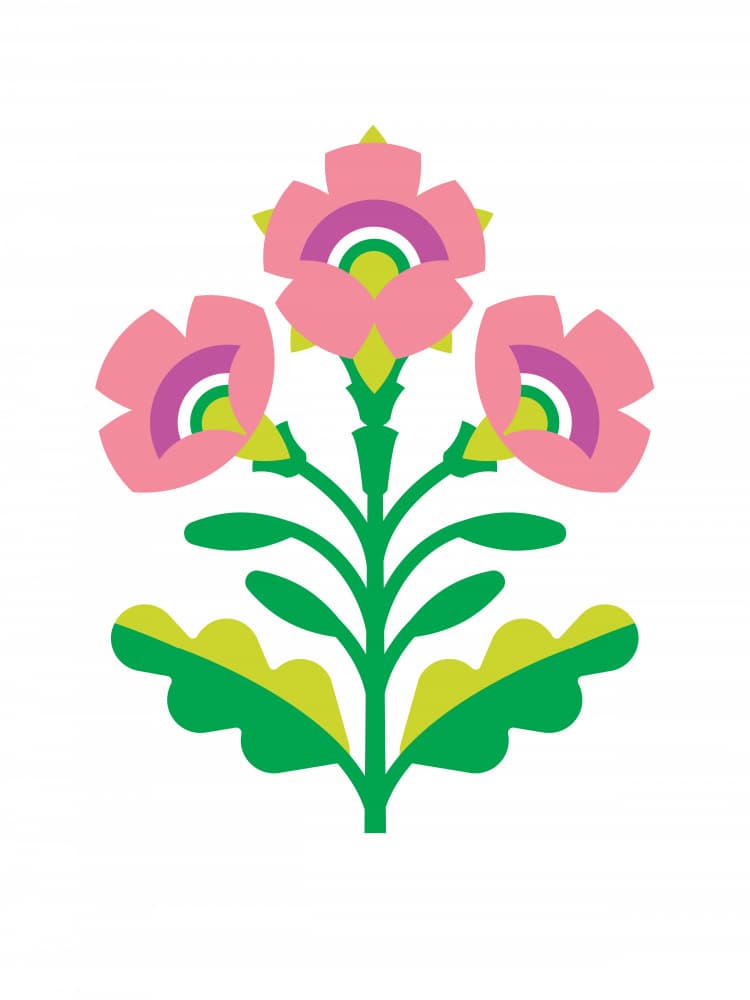 Vibrant Stylized Flowers by Tetiana Kava Illustration — canvas wall art