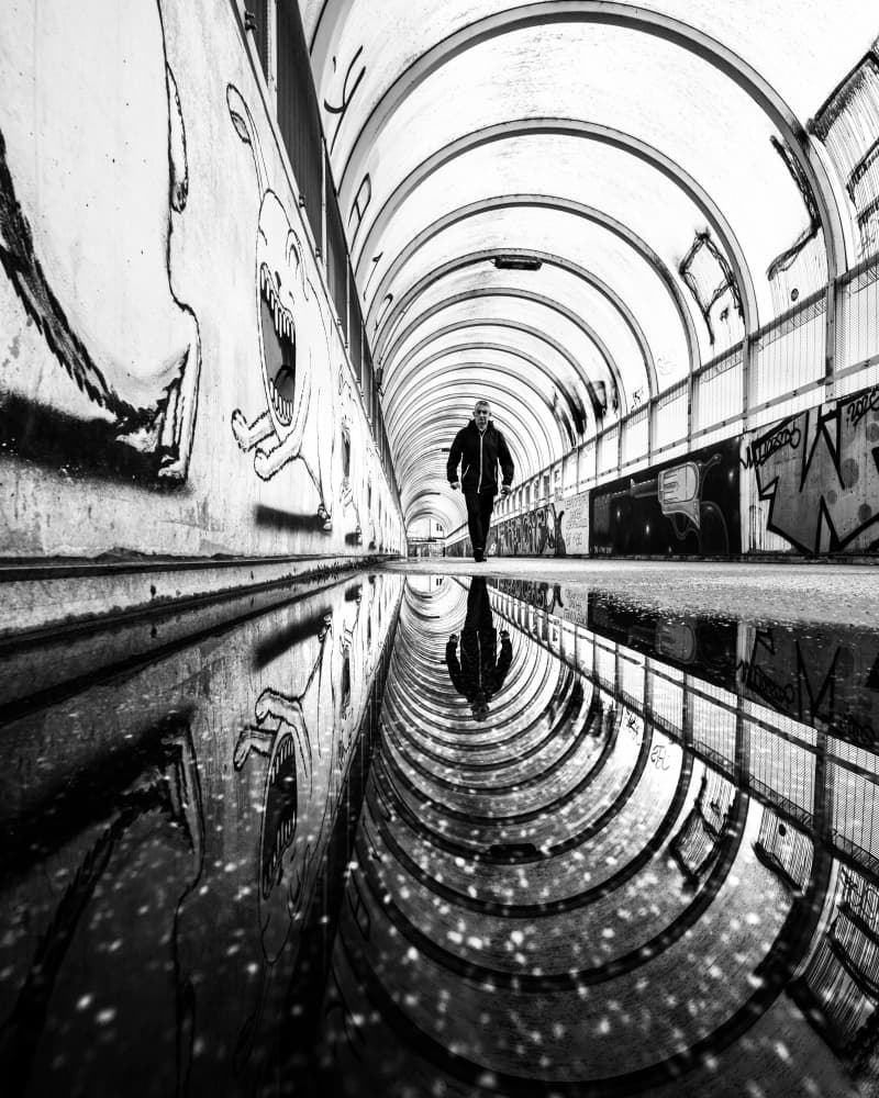 Walking Through Graffiti Tunnel by Sofie Steenhoudt — canvas wall art