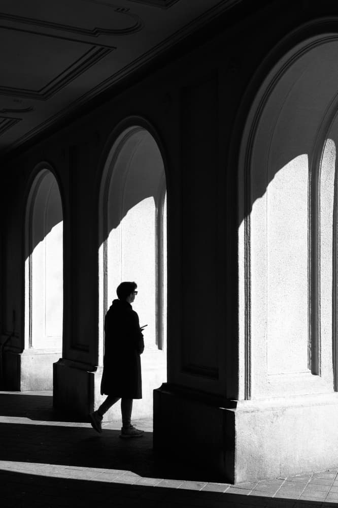 Solitary Archway Silhouette by Tamas Dragon — canvas wall art