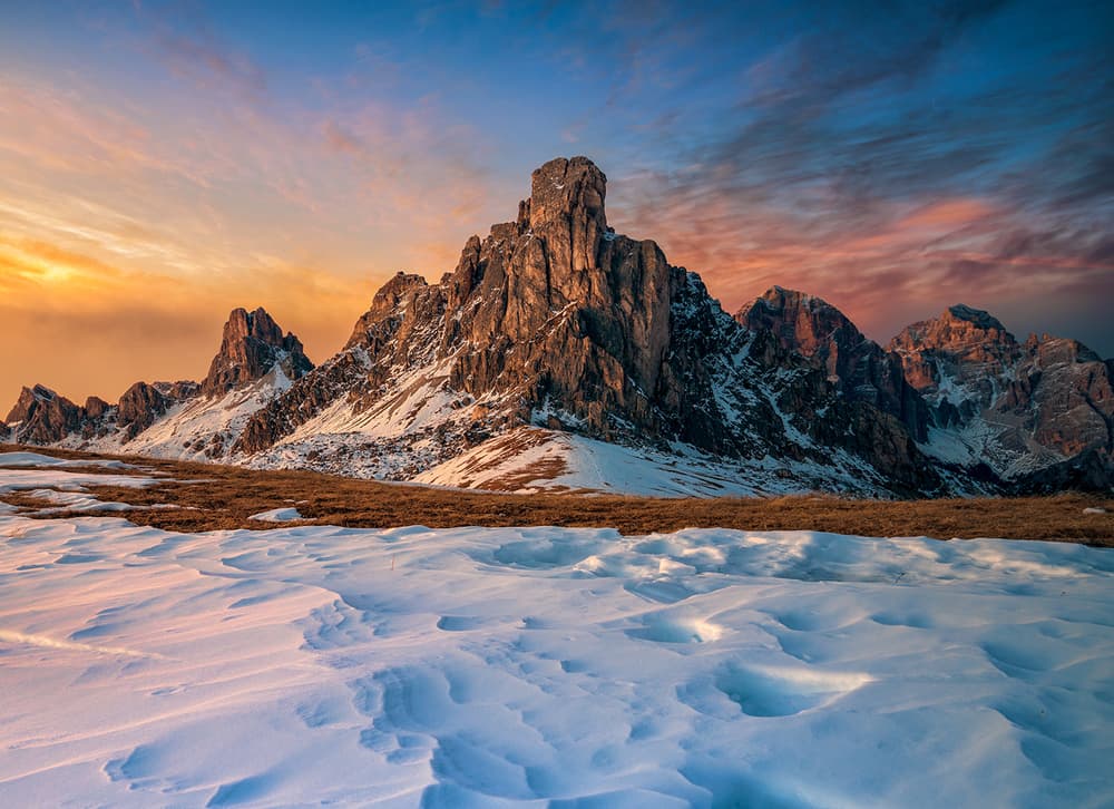 Dramatic Mountain Sunset by Keller — canvas wall art