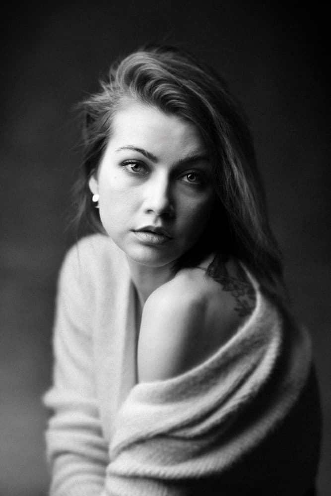 Intense Gaze Portrait by Patrick Wöhrle — canvas wall art
