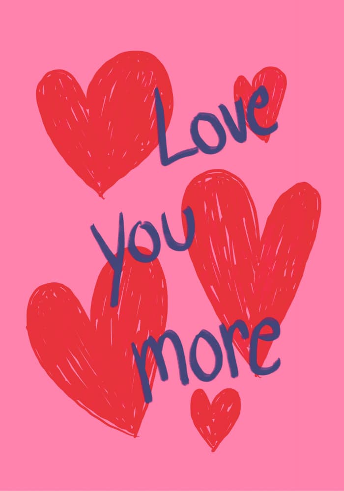 Love You More by Athene Fritsch — canvas wall art