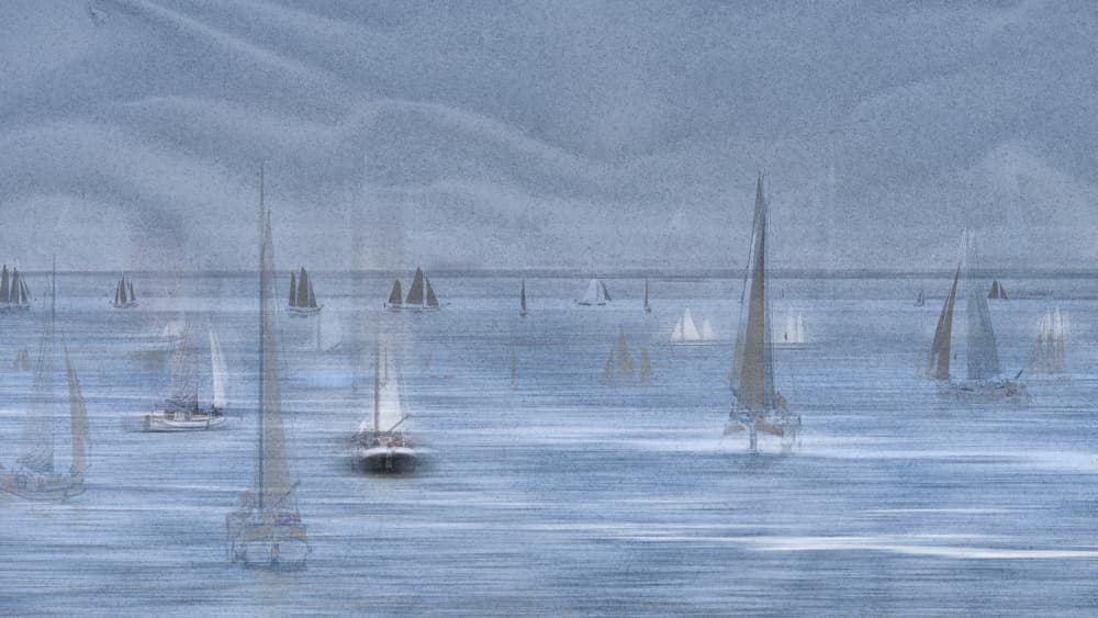 Blue Ocean Regatta by Greetje van Son — canvas wall art