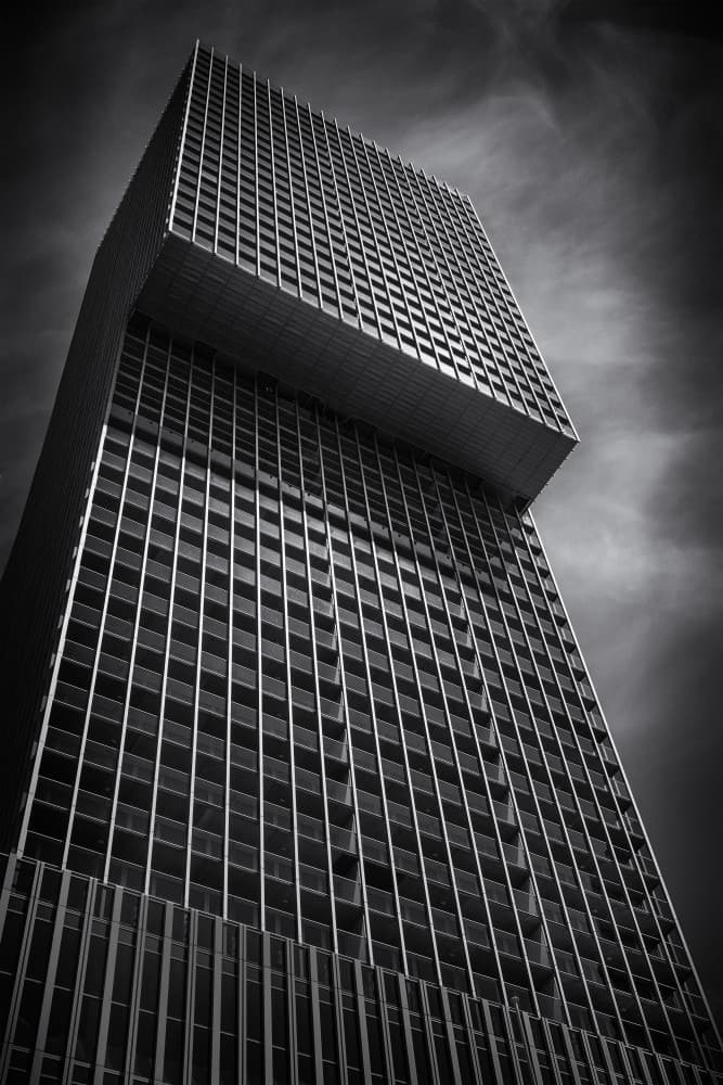 Towering Urban Skyscraper by Jef Van den Houte — canvas wall art