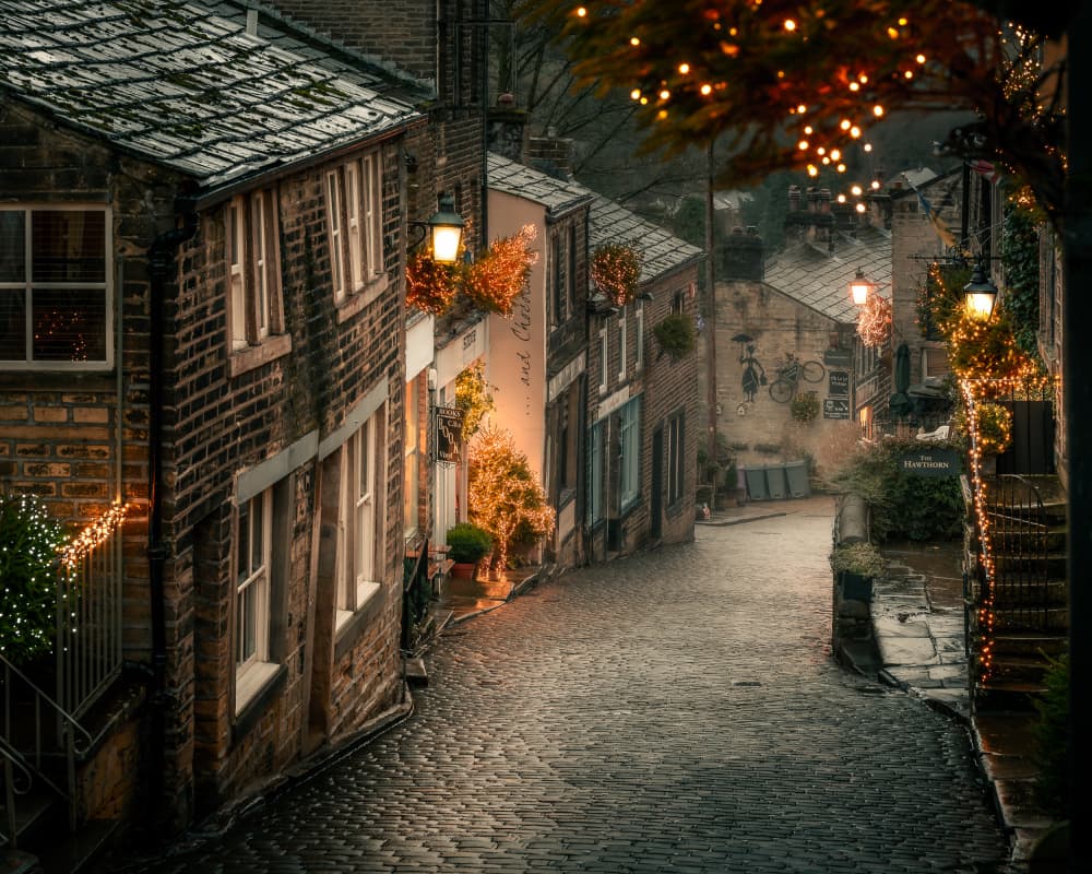 Charming Cobblestone Evening by Francis Wilson — canvas wall art