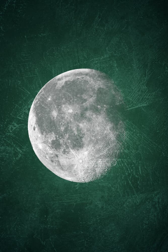 Moody Green Moon by Ema Paraschiv — canvas wall art