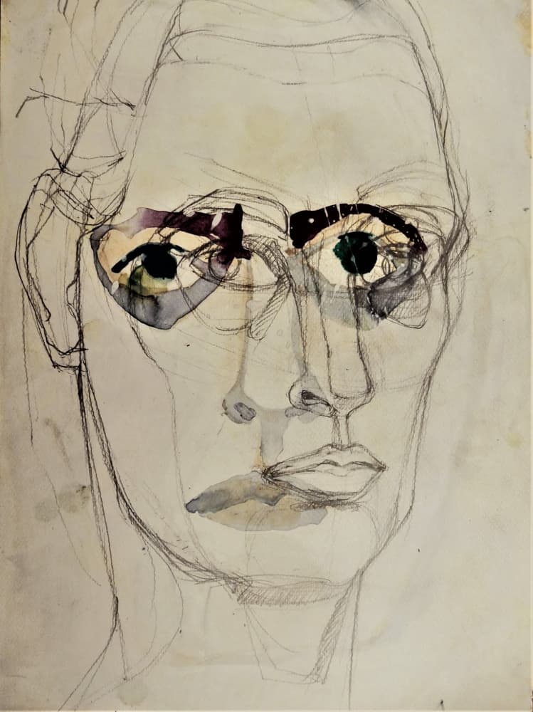 Intense Gaze Portrait by Doris Schmitz — canvas wall art