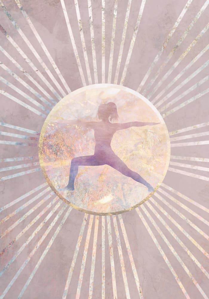 Peaceful Warrior Glow by Sarah Manovski — canvas wall art