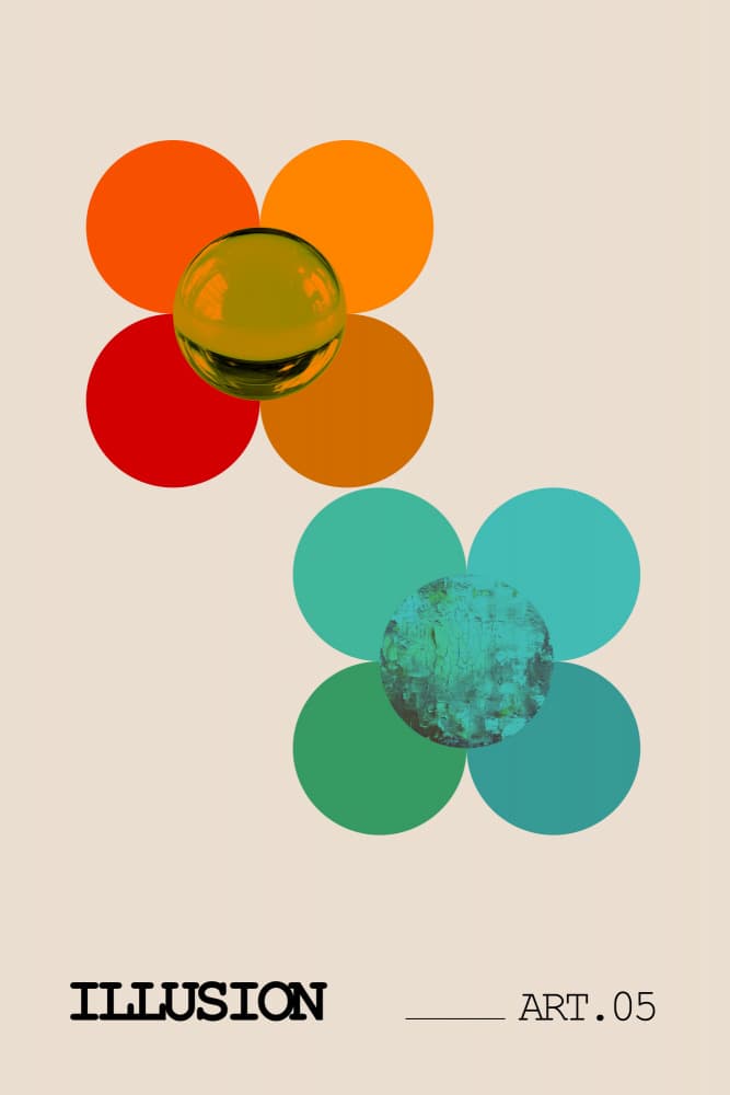 Colorful Circle Illusion by Rafal Kulik — canvas wall art