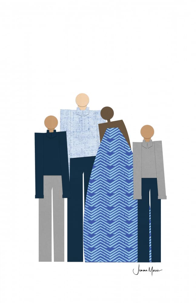 Modern Family Together by Jemma Morris — canvas wall art