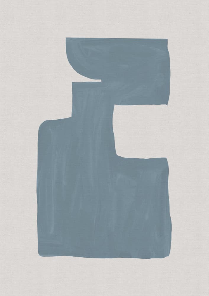 Fluid Blue Shapes by Orara Studio — canvas wall art