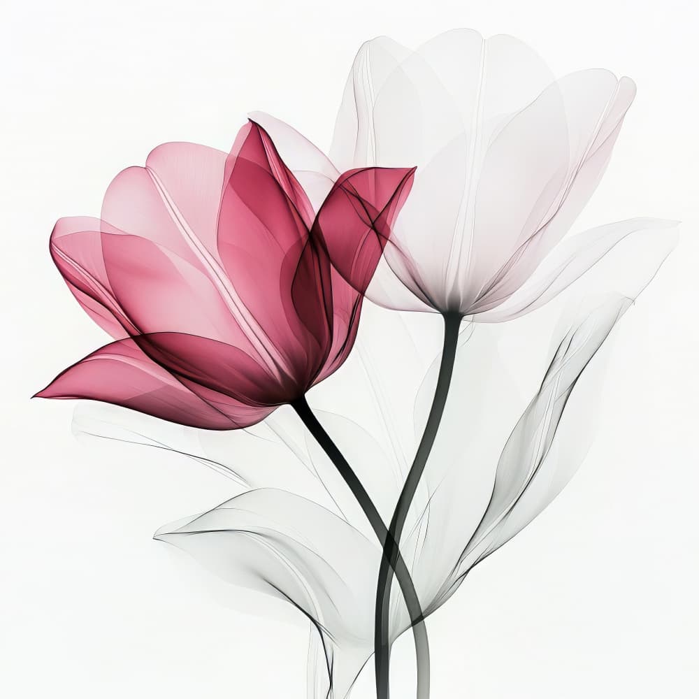 Ethereal Pink Tulips by Bilge Paksoylu — canvas wall art