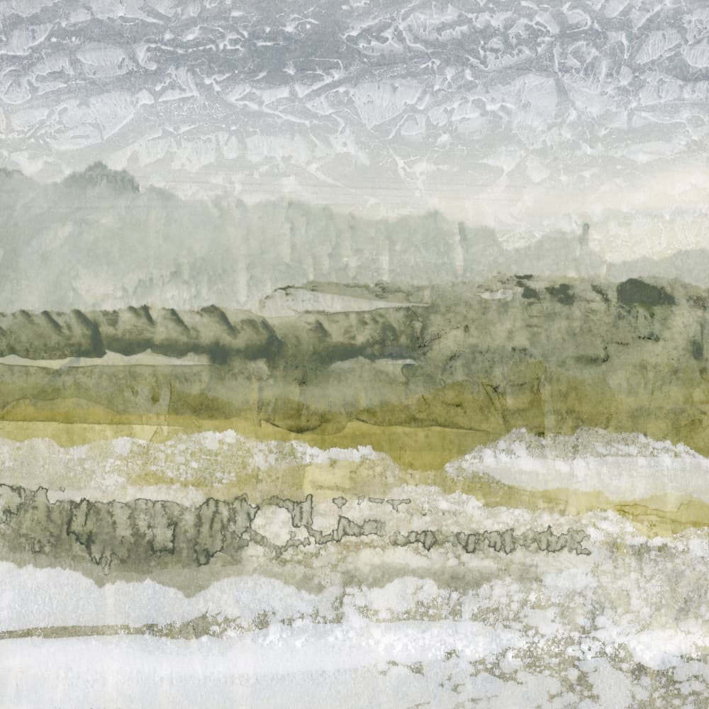 Misty Green Landscape by Lara Eckerman — canvas wall art