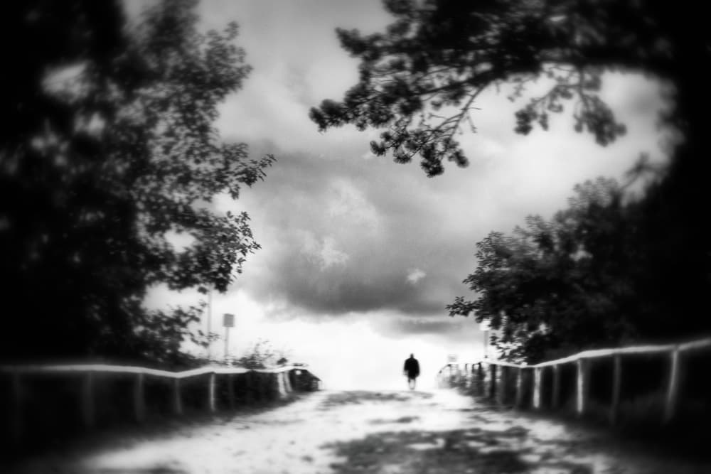Solitary Walk Ahead by Ina Tänzer — canvas wall art