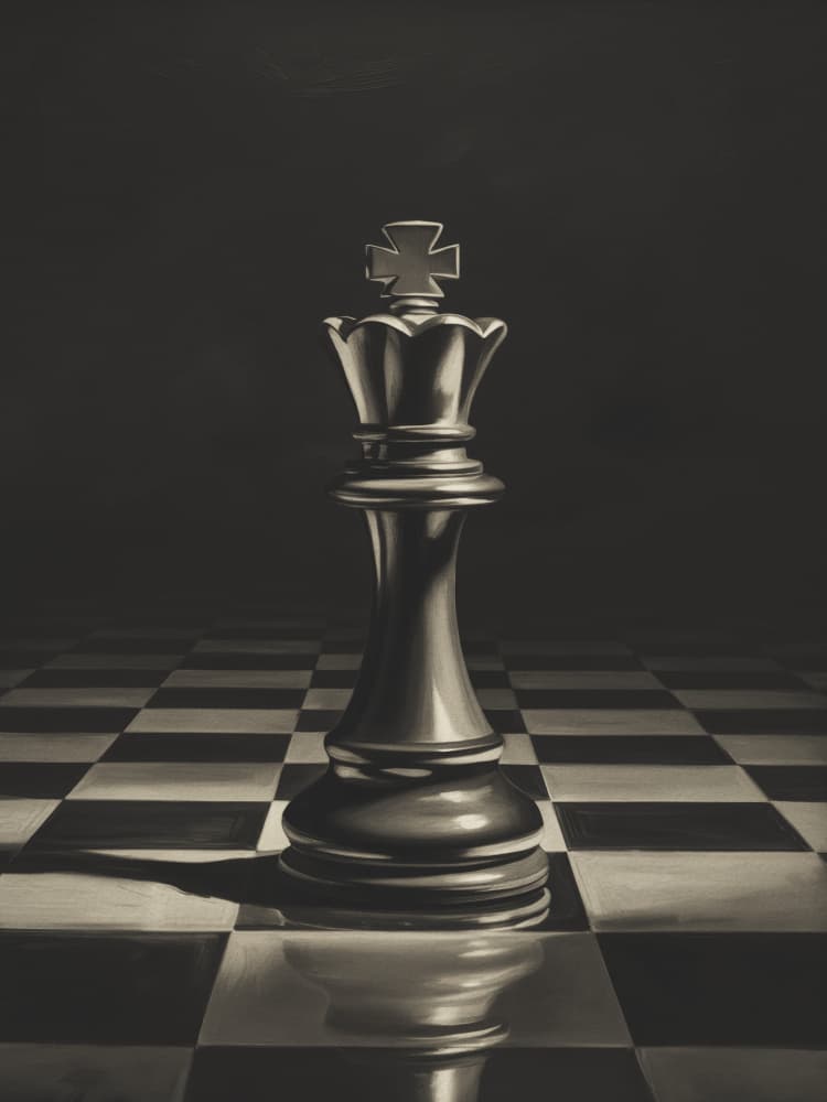 Solitary Chess King by Andreas Magnusson — canvas wall art