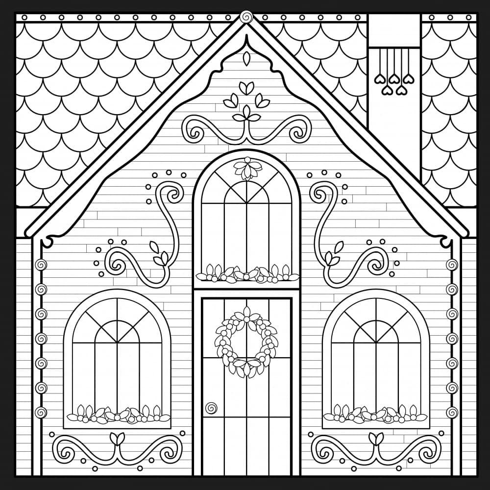 Whimsical Gingerbread House by Rosana Laiz Blursbyai — canvas wall art