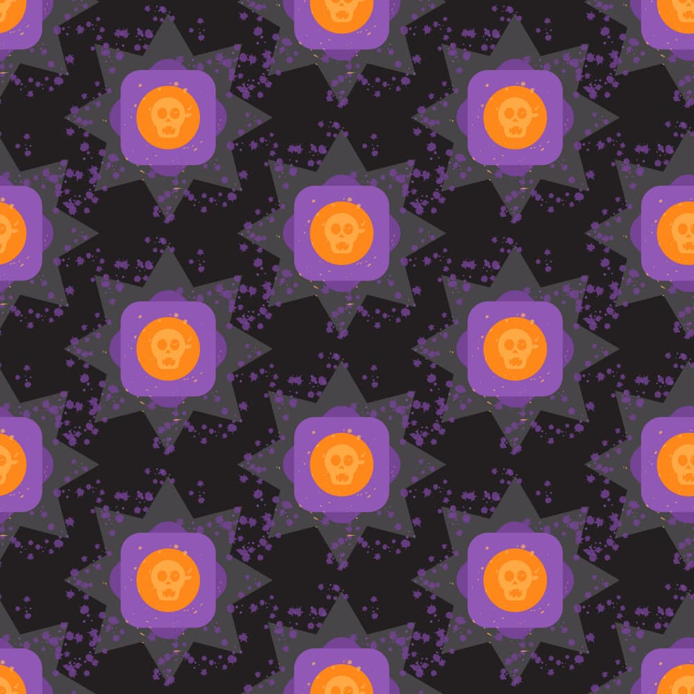 Halloween Skull Pattern by Marika Barsrsind β canvas wall art
