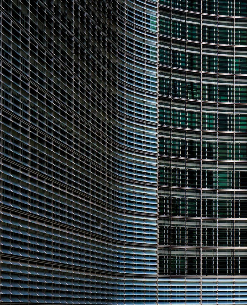 Sleek Building Lines by Jef Van den Houte — canvas wall art