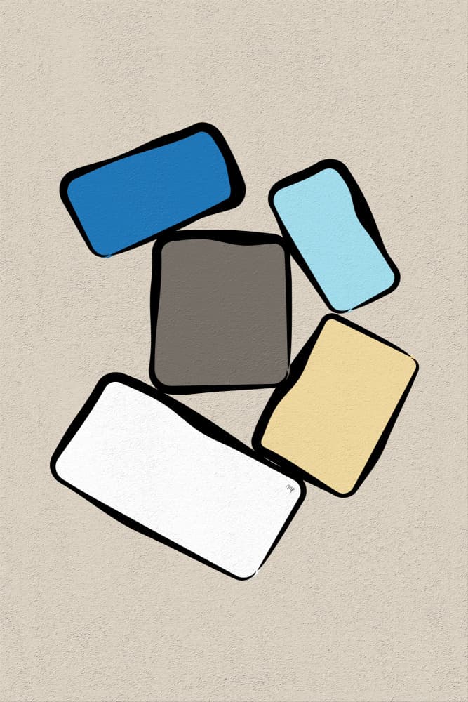 Modern Abstract Shapes by Martina — canvas wall art