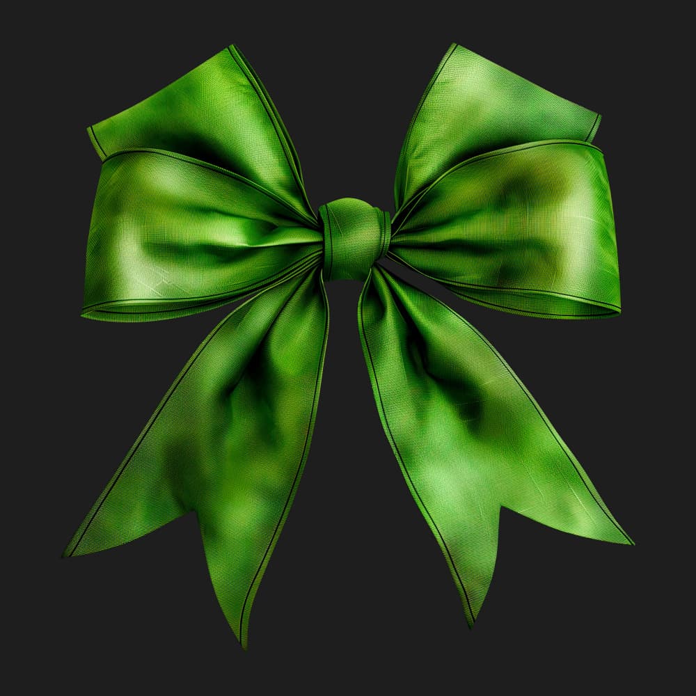 Emerald Green Bow by Marika Barsrsind β canvas wall art