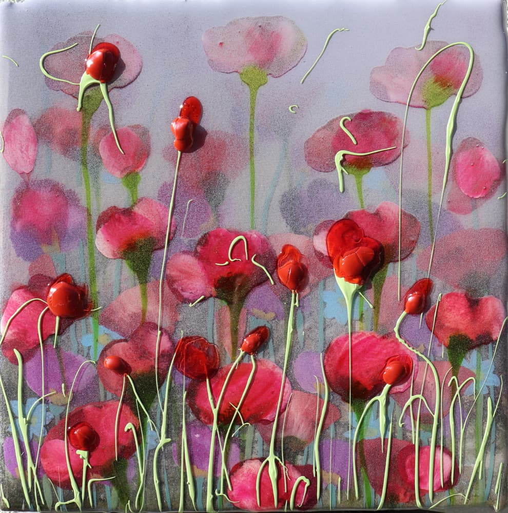 Vibrant Red Poppies by Donatella Marraoni — canvas wall art