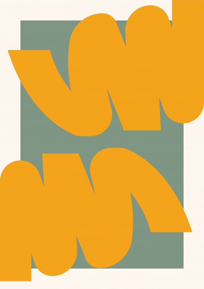 Modern Wavy Forms by RS LAB STUDIO — canvas wall art