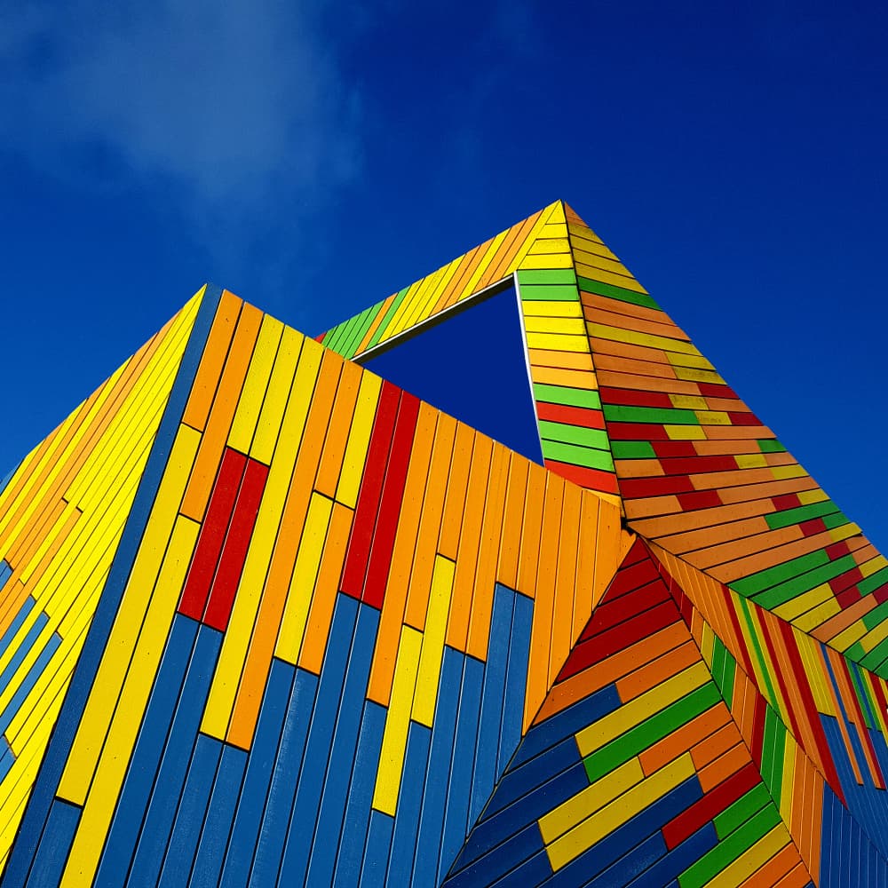 Vibrant Geometric Architecture by Huib Limberg — canvas wall art