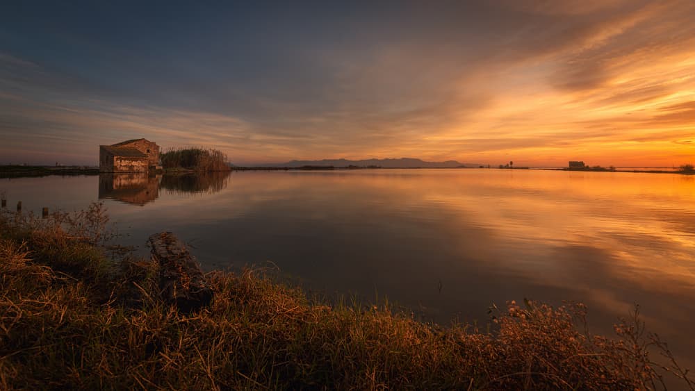 Tranquil Sunset Reflection by Gustavo Ribes — canvas wall art