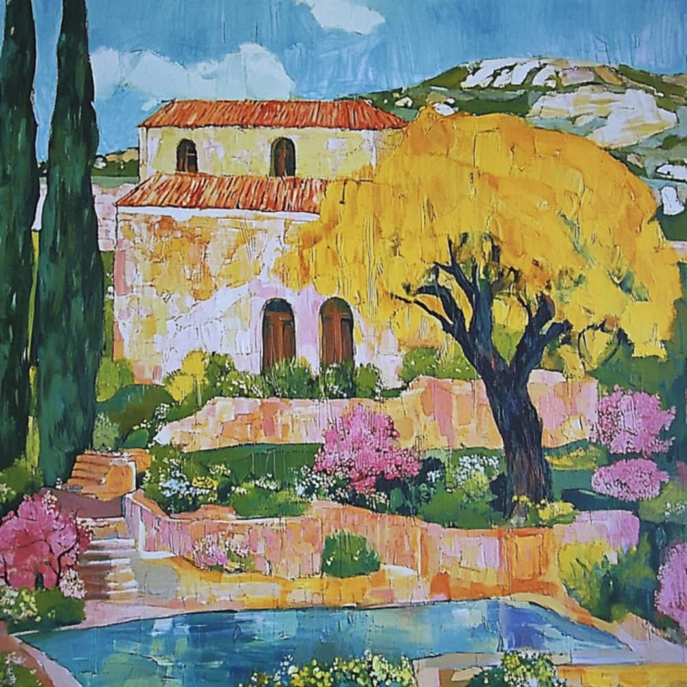 Sunny Villa Garden by Avanesova Elena — canvas wall art