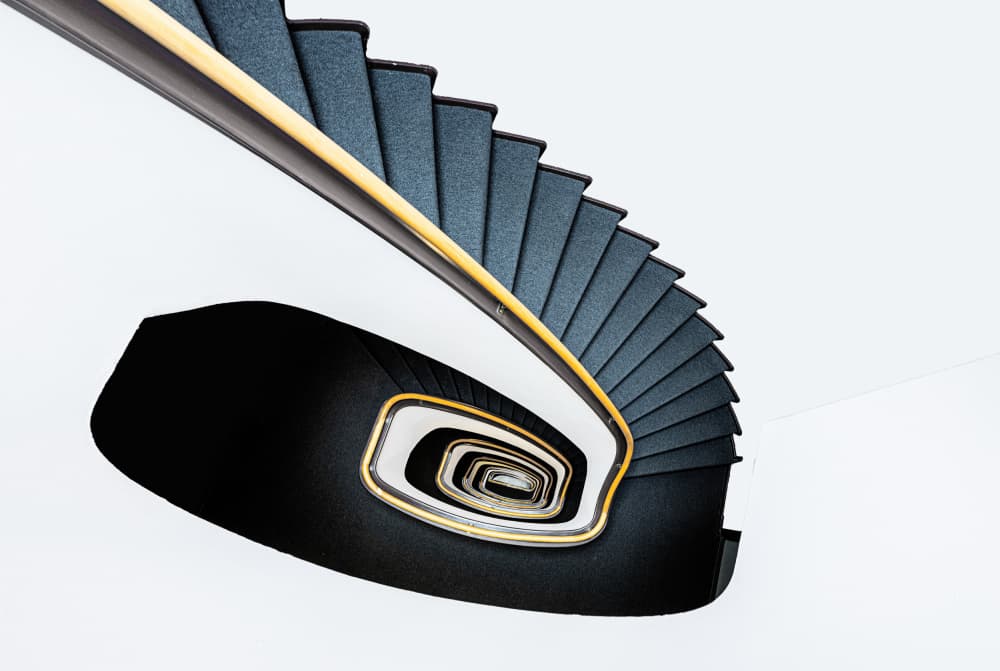 Spiral Staircase View by fotomarion — canvas wall art