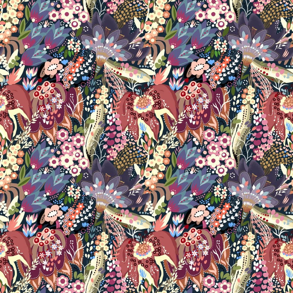 Vibrant Botanical Garden by Josie George — canvas wall art