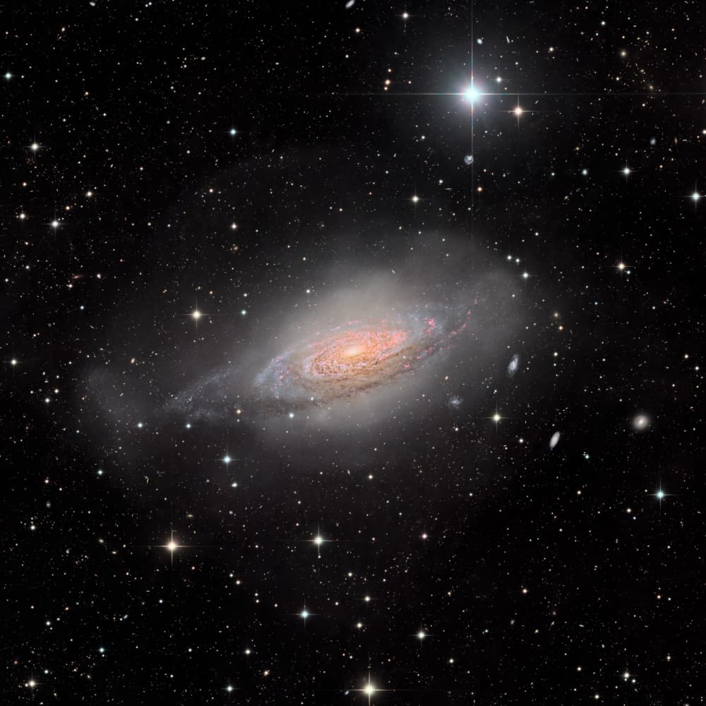 Glowing Spiral Galaxy by Vikas Chander — canvas wall art