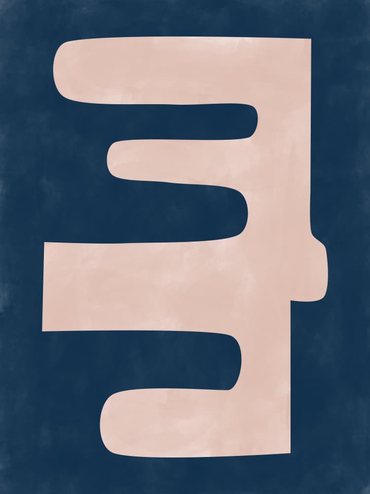 Calm Organic Shapes by Elena Ristova — canvas wall art
