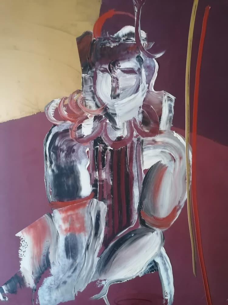Regal Abstract Figure by Stefano Mazzolini — canvas wall art