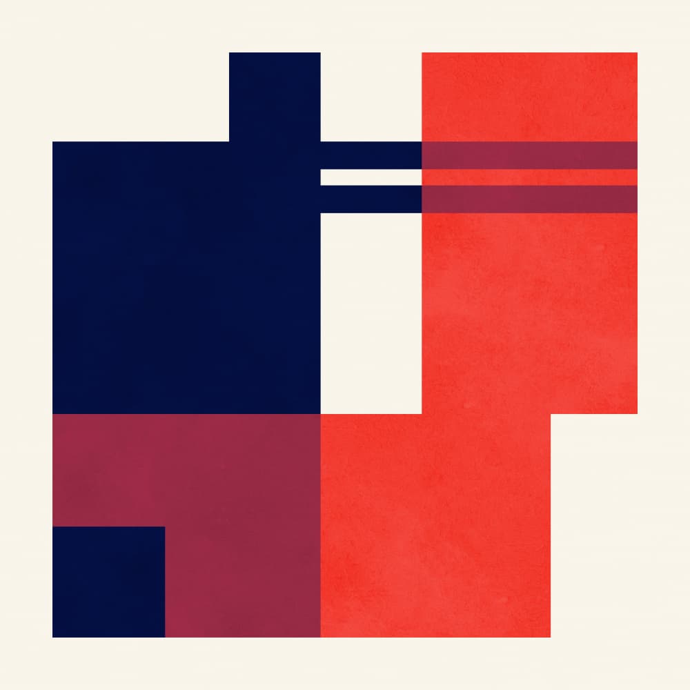 Abstract Color Block Geometry by Vitor Costa — canvas wall art